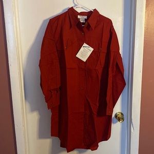 Venezia red shirt dress